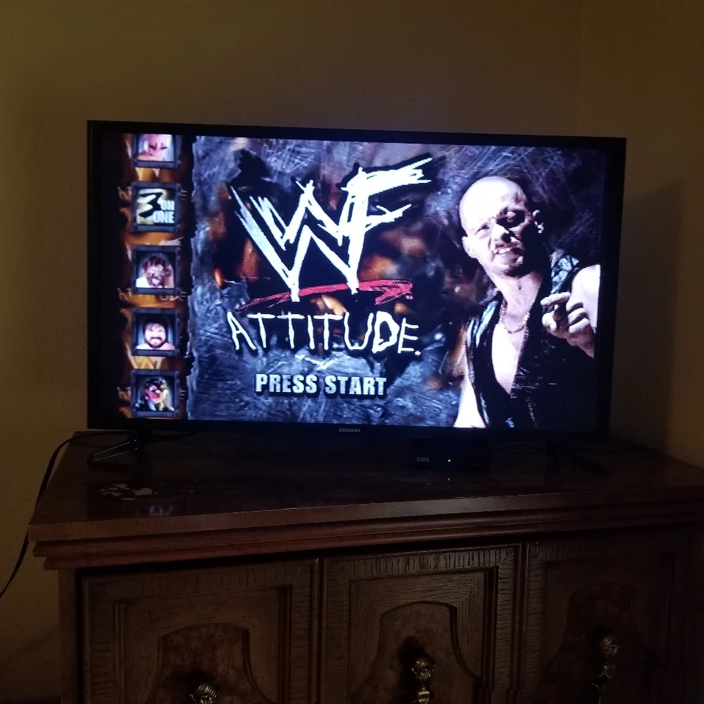 WF Attitude Get It Black Label PS1 Sony Playstation Complete Tested